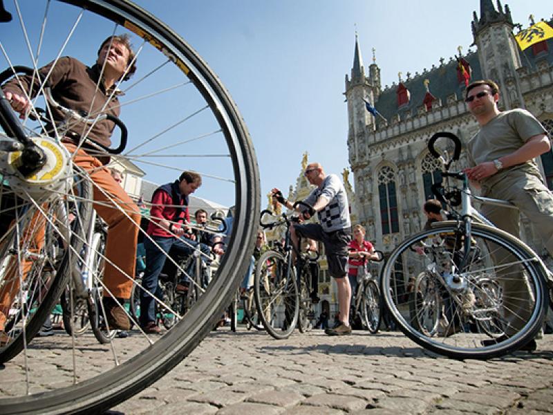 Wandelen en fietsen in de stad