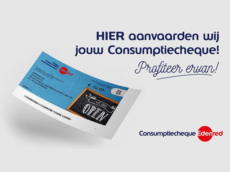 Hier worden jouw consumptiecheques aanvaard!