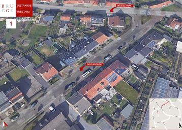 Rozenstraat kruispunt Weidestraat: bestaande toestand